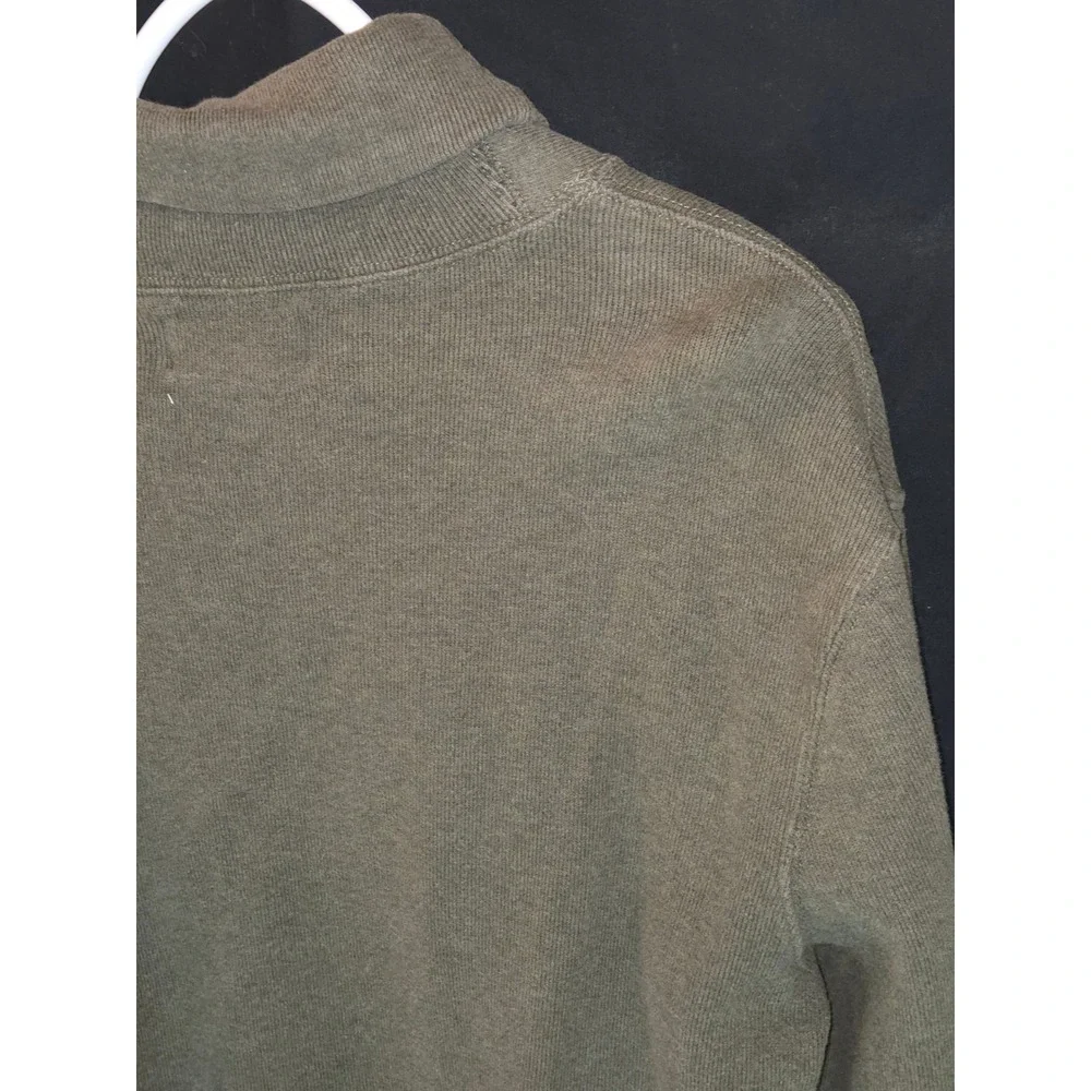 Polo Ralph Lauren Shawl Collar Pullover Sweatshirt Olive Green Mens Size L‎
